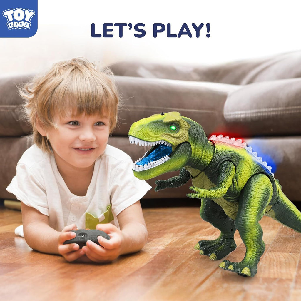 STEAM Life RC Walking T-Rex Dinosaur Toy, Lights y Roar, Kids 3-8
