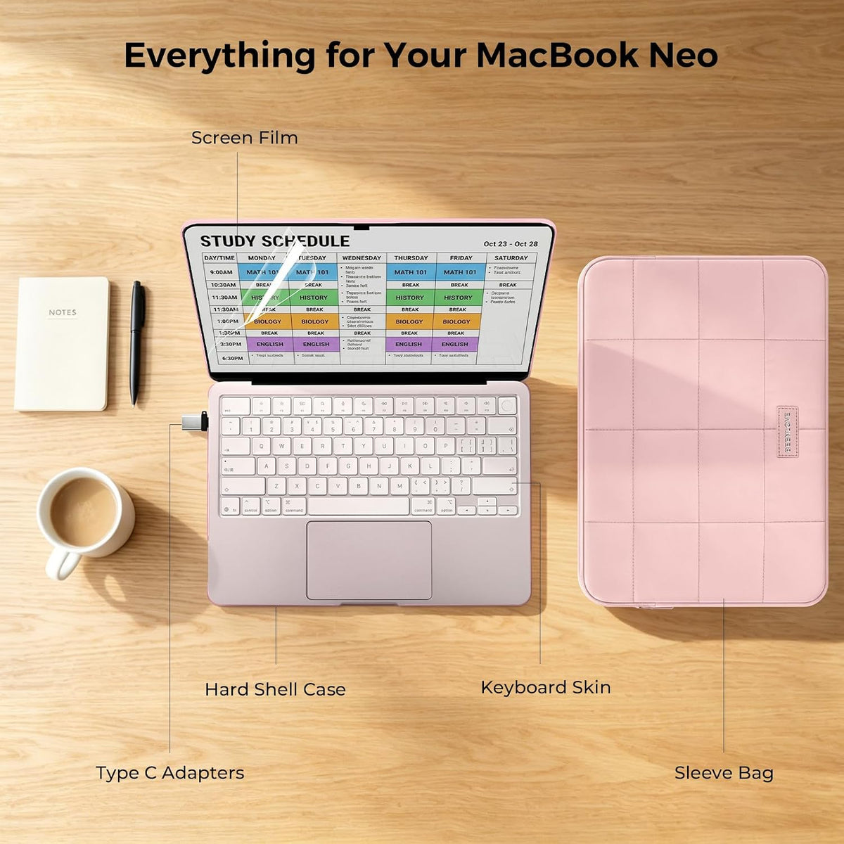 EooCoo Funda para MacBook Neo de 13 pulgadas modelo A3404 2026 con...