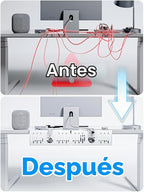 Bandeja de Gestión de Cables Sin Taladro para Debajo del Escritorio, Gestión de Cables de 14 pulgadas, Abrazadera Sin Perforaciones, Bandeja de Cables de Metal, Organizador de Cables, Cesta