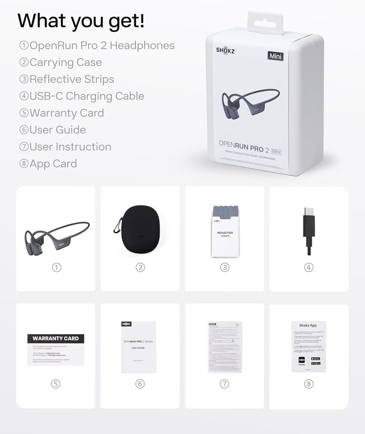 SHOKZ OpenRun Pro 2 Mini - Auriculares deportivos de conducción óse...