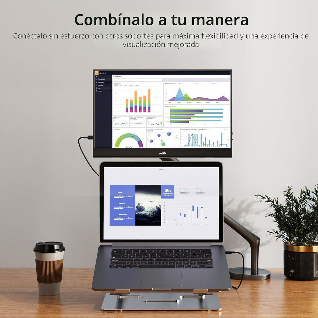 MNN Monitor portátil de 15.6 pulgadas FHD 1080P USB C HDMI Gaming,...