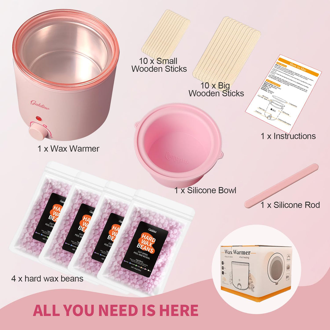 Galdino Kit de depilación para mujeres, kit de cera para depilación...