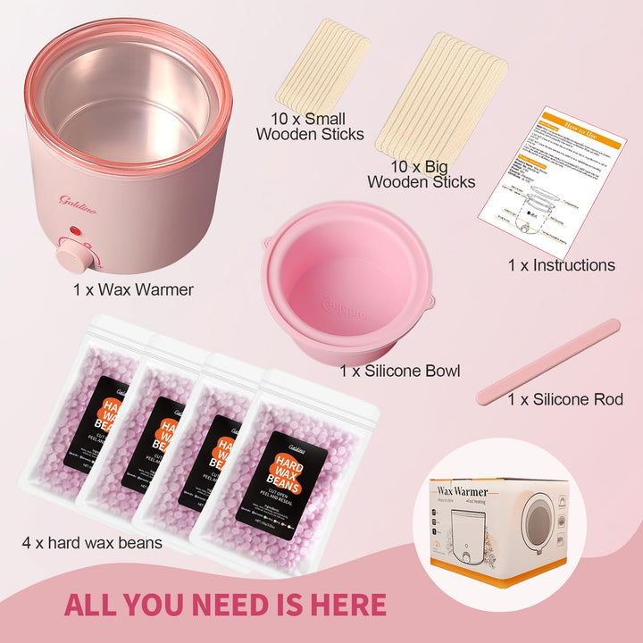 Galdino Kit de depilación para mujeres, kit de cera para depilación...