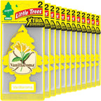 LITTLE TREES Ambientador de coche | Xtra Strength proporciona aroma de larga duración para el automóvil o el hogar | impulso extra de fragancia | Vanillaroma, 24 ambientadores