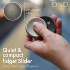 ONO Slider - Juguete fidget de mano para adultos | Ayuda a aliviar el estrés, la ansiedad, la tensión | Promueve el enfoque, la claridad | Diseño compacto y portátil (Natural - Titanio)