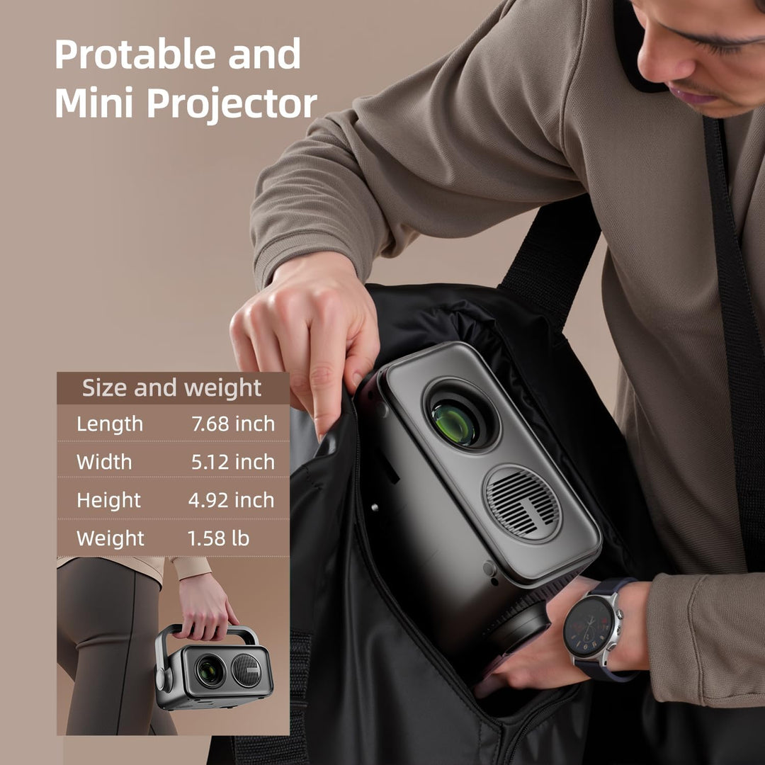 BKZ Proyector portátil con enfoque eléctrico Keystone automático de...