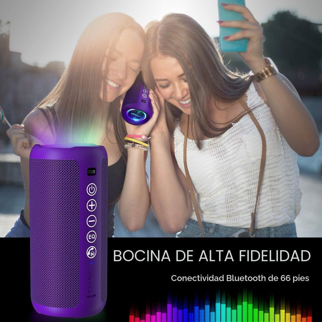 Ortizan Altavoz Bluetooth portátil: IPX7 impermeable, sonido fuerte...