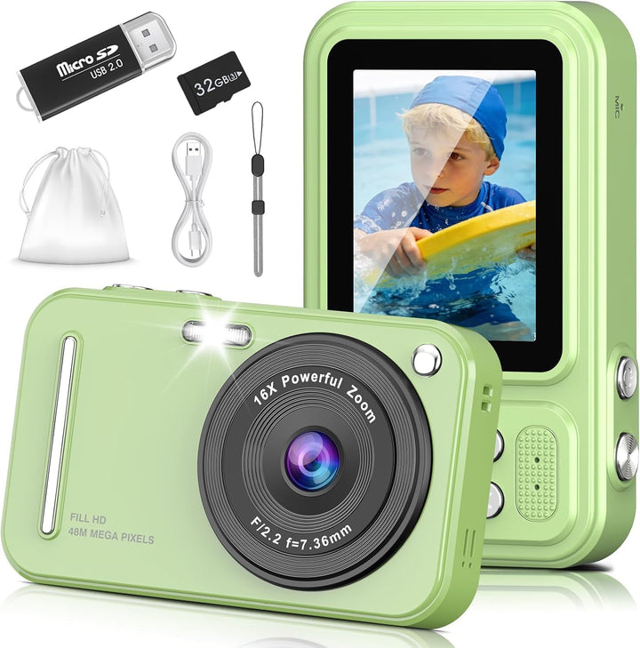 HILDCROA - Cámara digital para niños, cámaras digitales HILDCROA de...