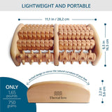 TheraFlow Masajeador de pies de madera para neuropatía, dolor de ta...