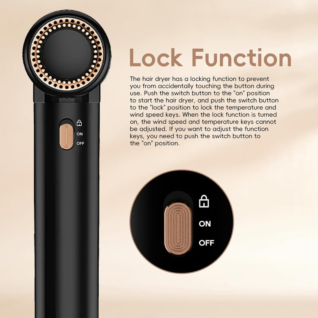 Nicebay Secador de pelo iónico con difusor para cabello rizado, mot...