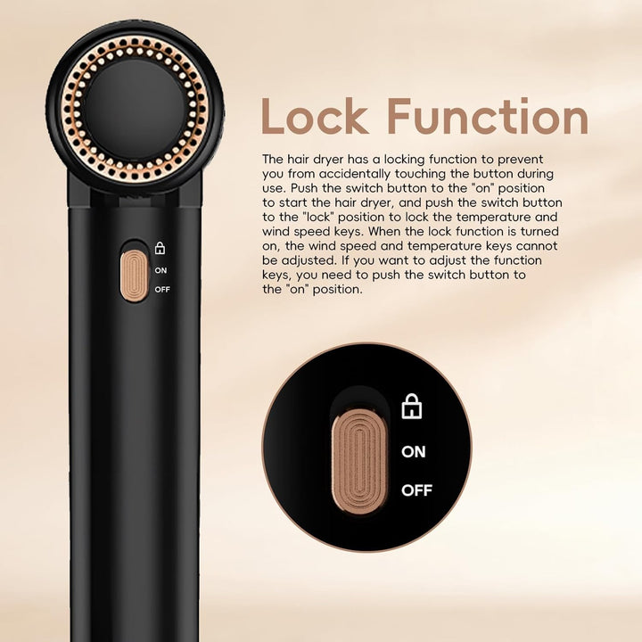 Nicebay Secador de pelo iónico con difusor para cabello rizado, mot...