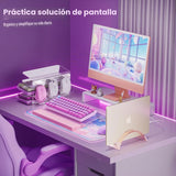Soporte vertical acrílico para computadora de escritorio, base invi...