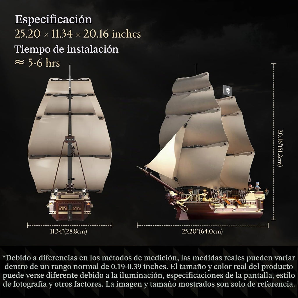 Wise Block Assassin's Creed - Juego de construcción de barcos piratas con