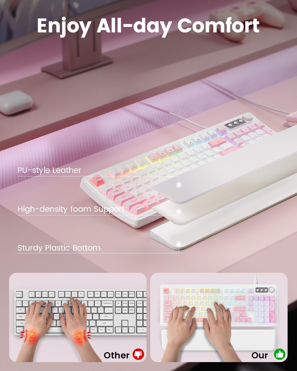 SABLUTE Teclado y mouse para juegos con cable, teclado y mouse con...