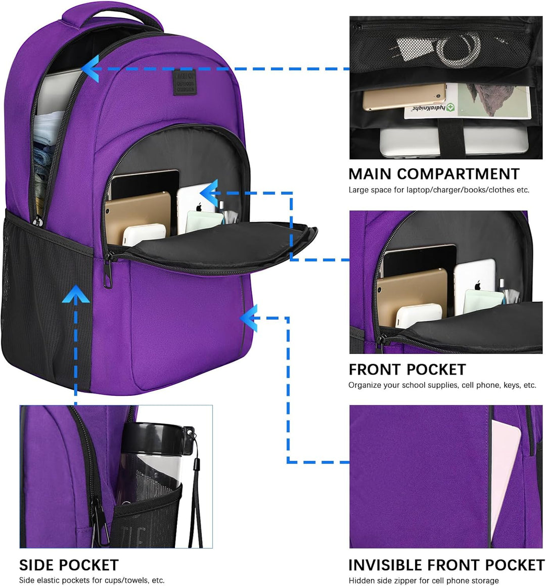 LARIPOP - Mochila para laptop de viaje de 15.6 pulgadas, mochila pa...