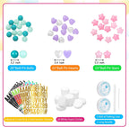 Kpop - Decoración de fiesta temática de bricolaje, kit de Navidad, pulsera de la amistad gigante de Navidad, guirnalda con letras bola Heopeis pulsera de amistad personalizable para decoración de boda
