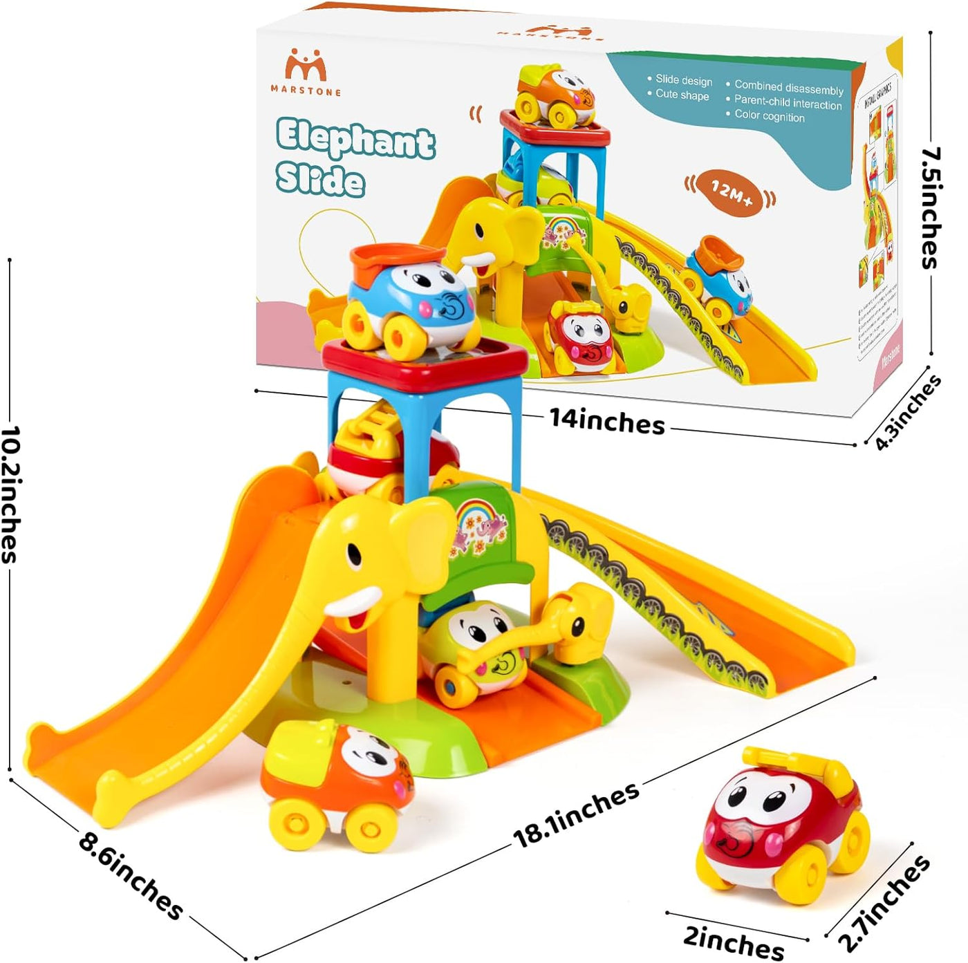 Marstone Juguetes para niños y niñas de 1 a 2 años tobogán