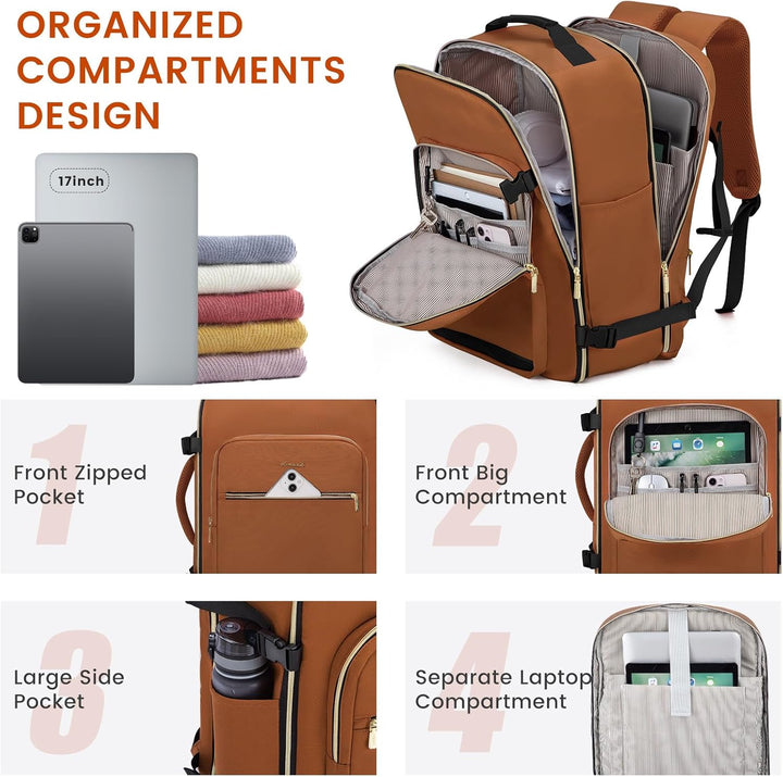 LOVEVOOK Mochila de equipaje de mano para viajes, Mochilas de viaje