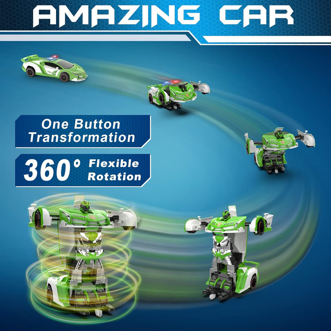 FDJ Coche de Control Remoto - Transform RC Cars, Coche RC de Derrap...