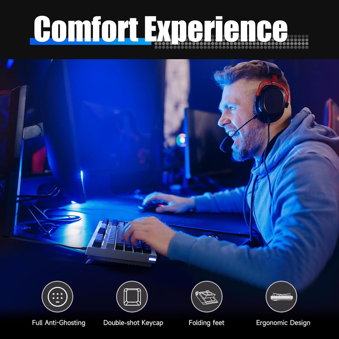 KEMOVE K98SE Teclado mecánico para juegos, teclado programable con...