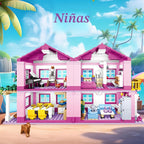 Conjunto de construcción Pink Girls Summer Villa Friends compatible con Friends Construction educativo para niños 8-12 años en adelante 1018 piezas