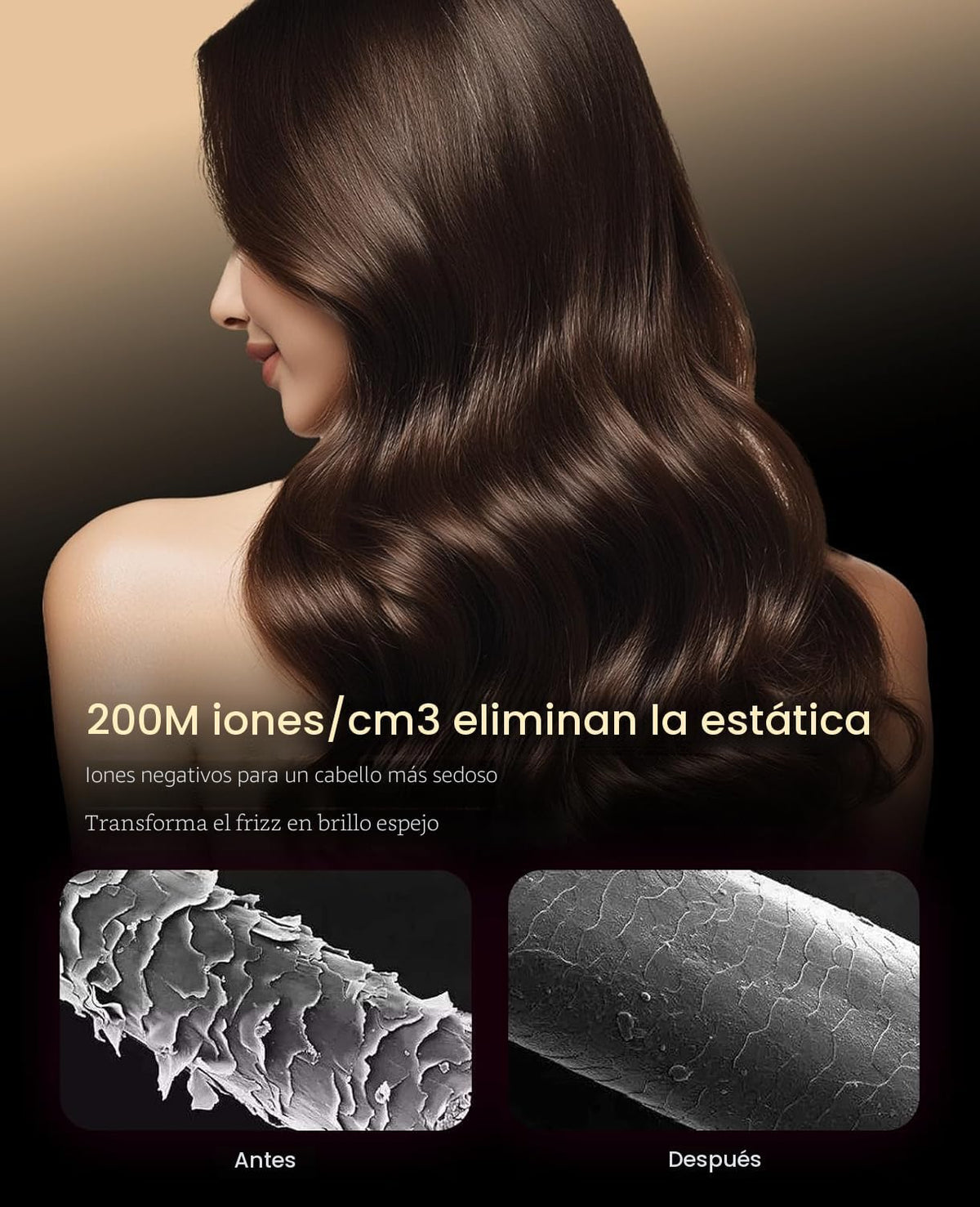 Secador de pelo, secador de pelo CONFU con difusor, secador de pelo...