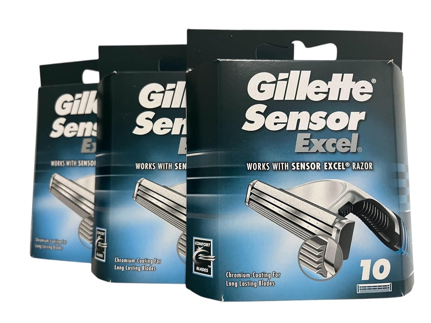 Gillette Sensor Excel - 10 unidades (paquete de 3)