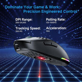 TMKB Falcon M1 - Ratón inalámbrico para juegos, sensor óptico de 24...