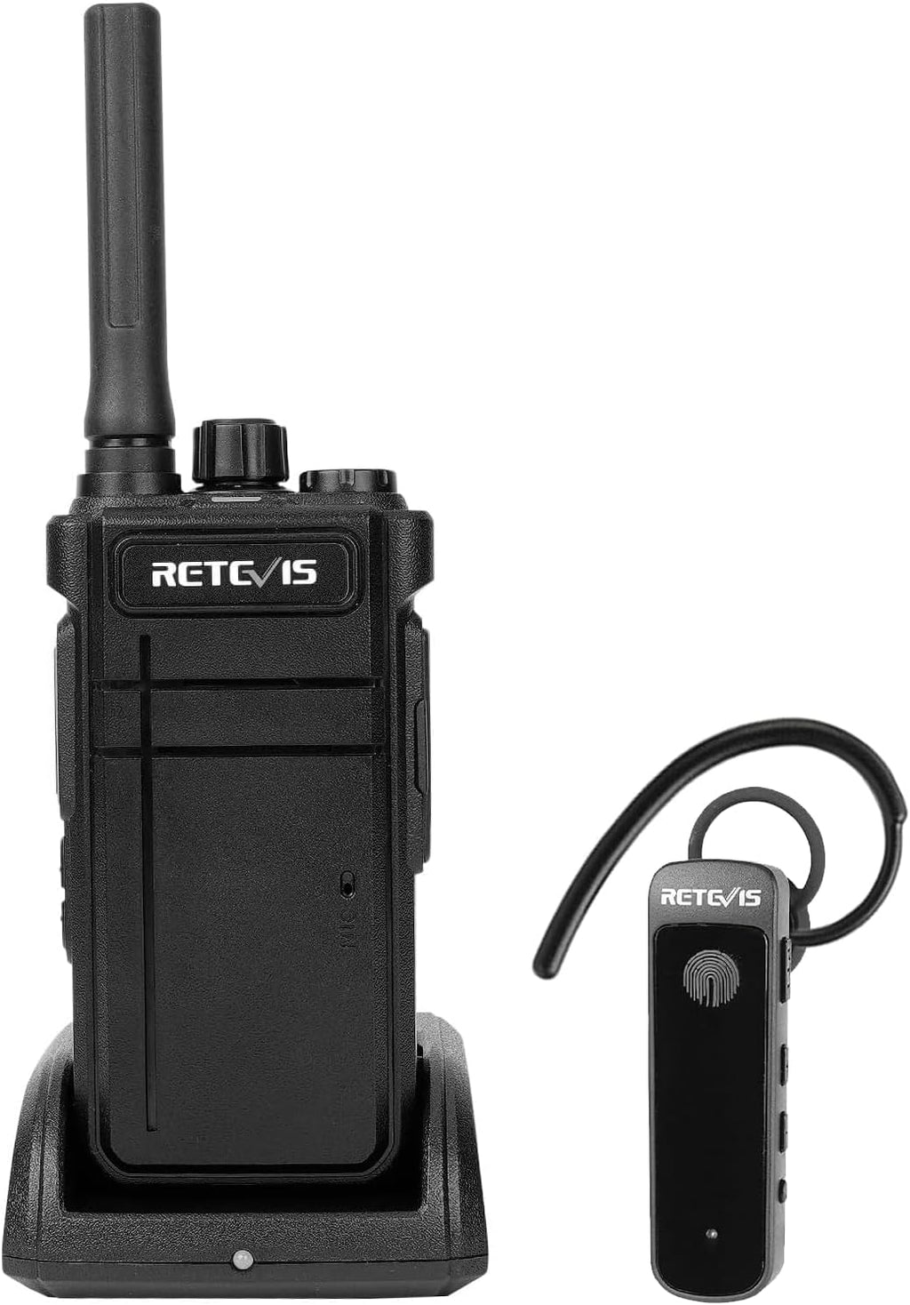 Retevis RB37 - Walkie Talkies Bluetooth para adultos, radio bidireccional con auricular, VOX, 2000 mAh, tipo C, Walkie Talkies inalámbricos (paquete de 1)
