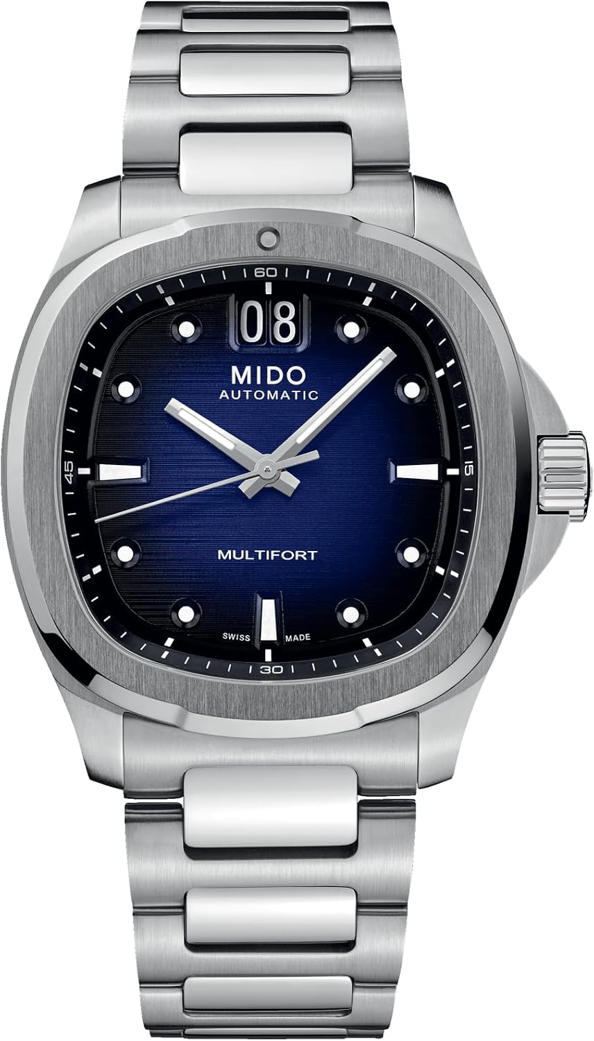 MIDO Multifort TV Big Date - Reloj suizo automático para hombres - Caja de 40mm con respaldo transparente