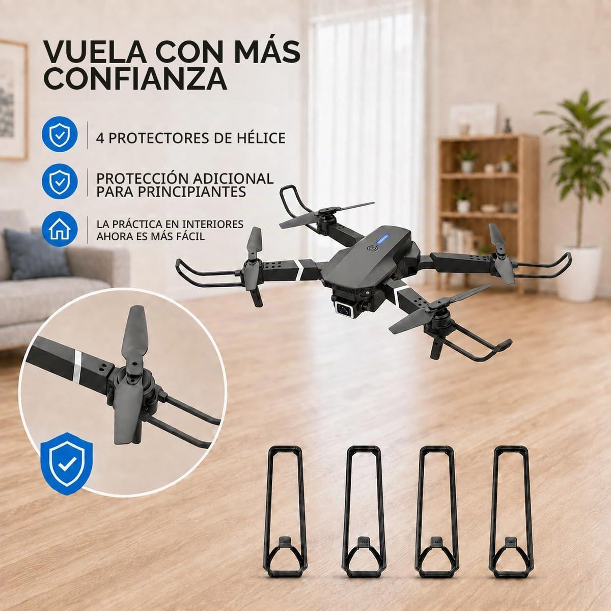 FPV Drone para cámara 1080P, mini cuadricóptero plegable, principiantes