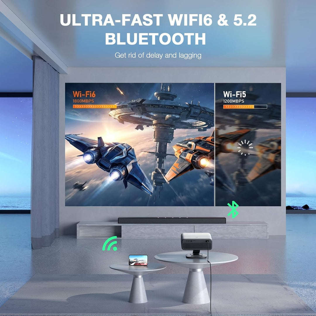 [Ahora con Netflix y 3000 ANSI] Proyector 4K con WiFi y Bluetooth,...