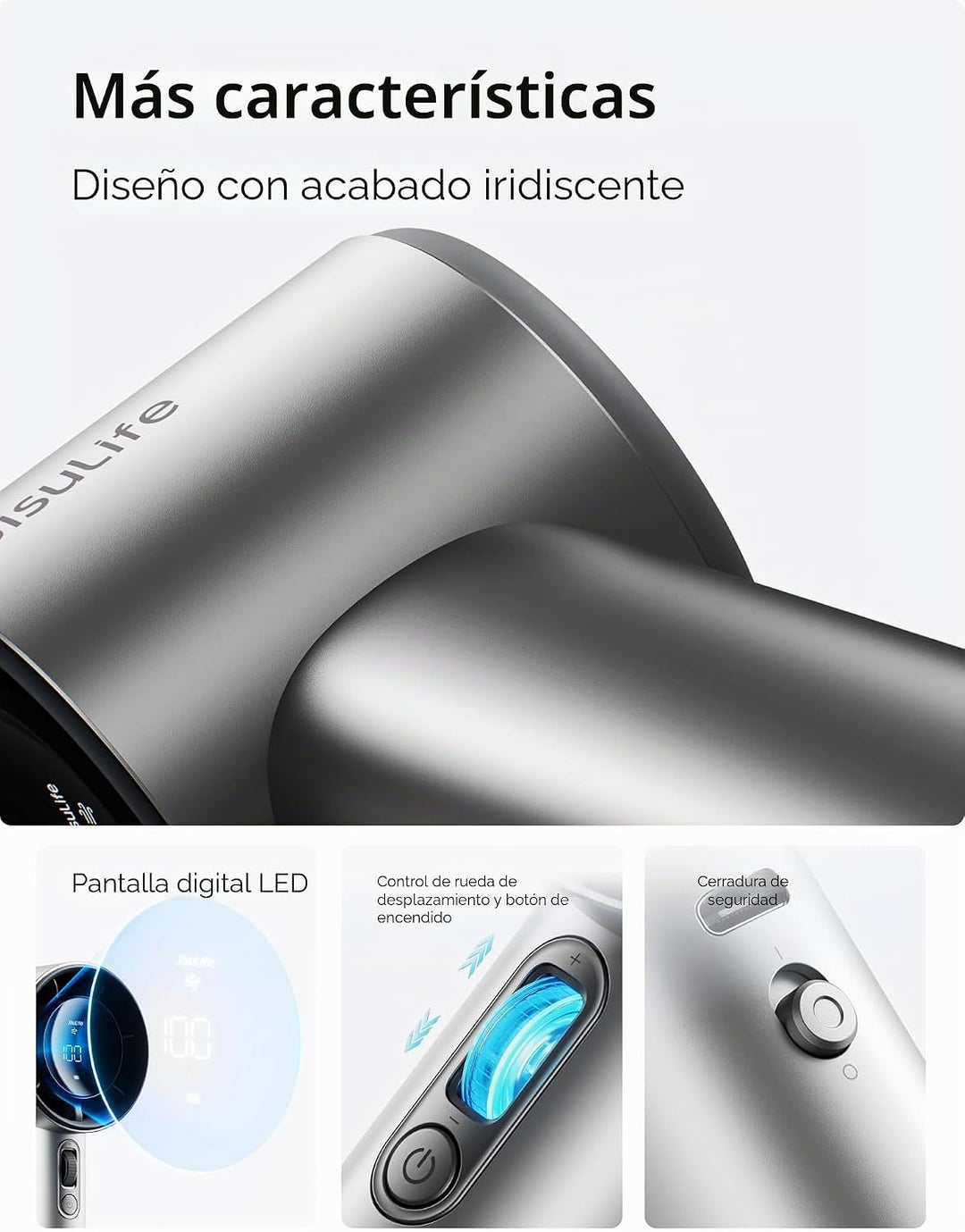 JISULIFE Ventilador de mano Pro1S - Flujo de aire de próxima genera...