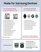 Estación de carga inalámbrica magnética plegable 3 en 1 para Samsung, soporte de cargador inalámbrico para Galaxy S26 Ultra S25/S24/Note 20/Flip 7/Fold 7, para Galaxy Watch Ultra/8/7/6, Galaxy Buds 3