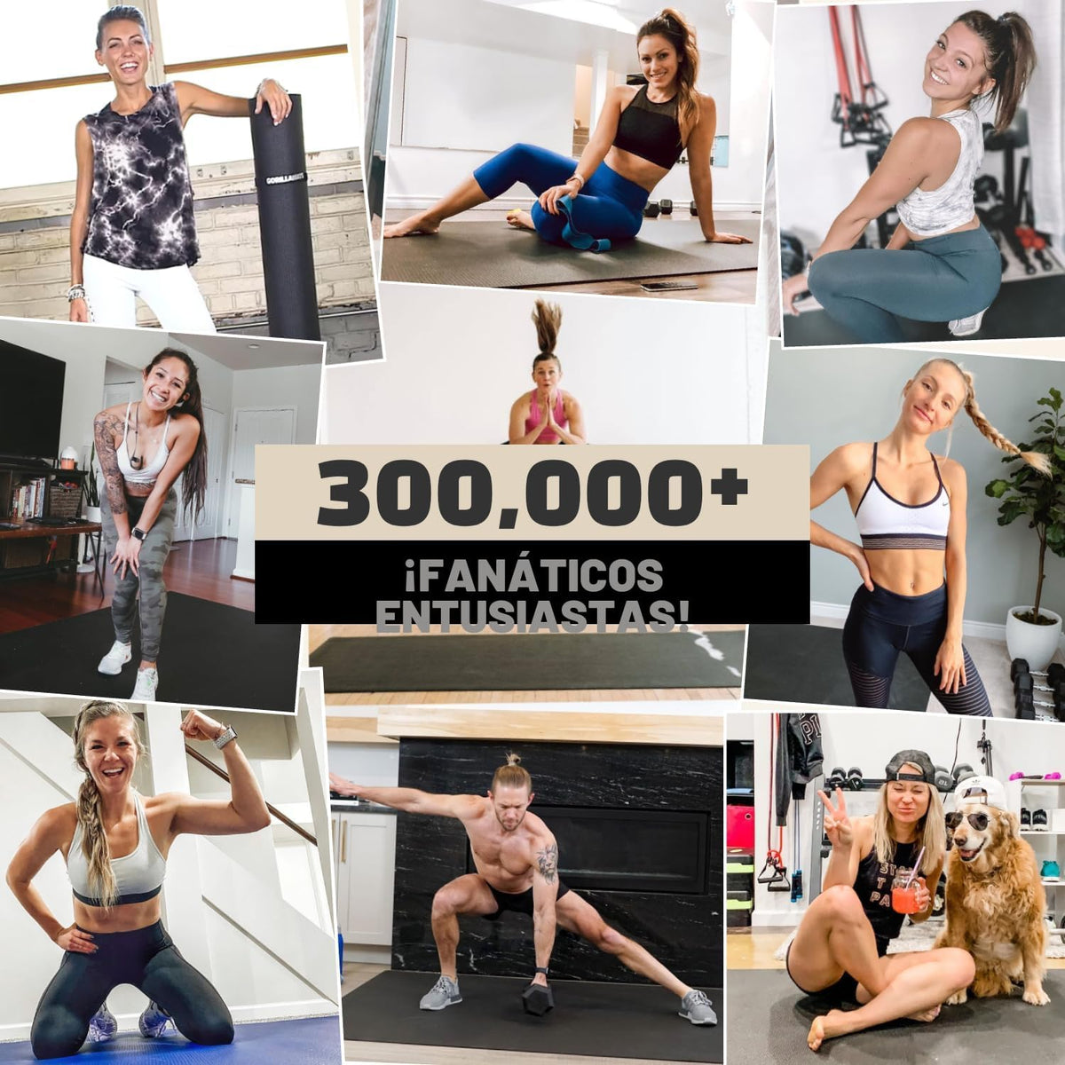 Gorilla Mats Esterilla de Yoga Premium Grande – 6 x 4 pies, 7 x 5 pies (8mm) extra gruesa y ultra cómoda, antideslizante, esterilla de ejercicio descalzo – funciona muy bien en cualquier suelo para