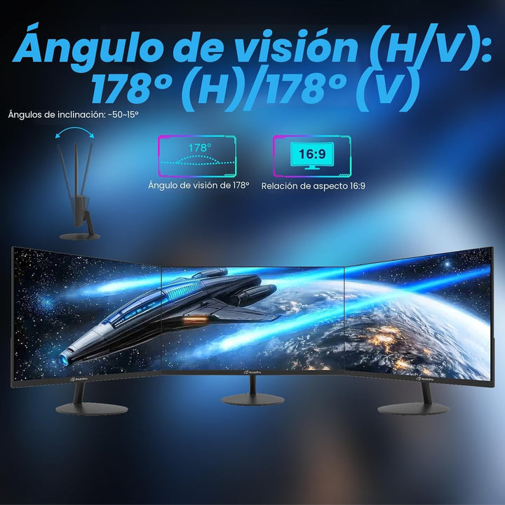 ArcticPro - Monitor para juegos de 22 pulgadas de 144 Hz, monitor d...