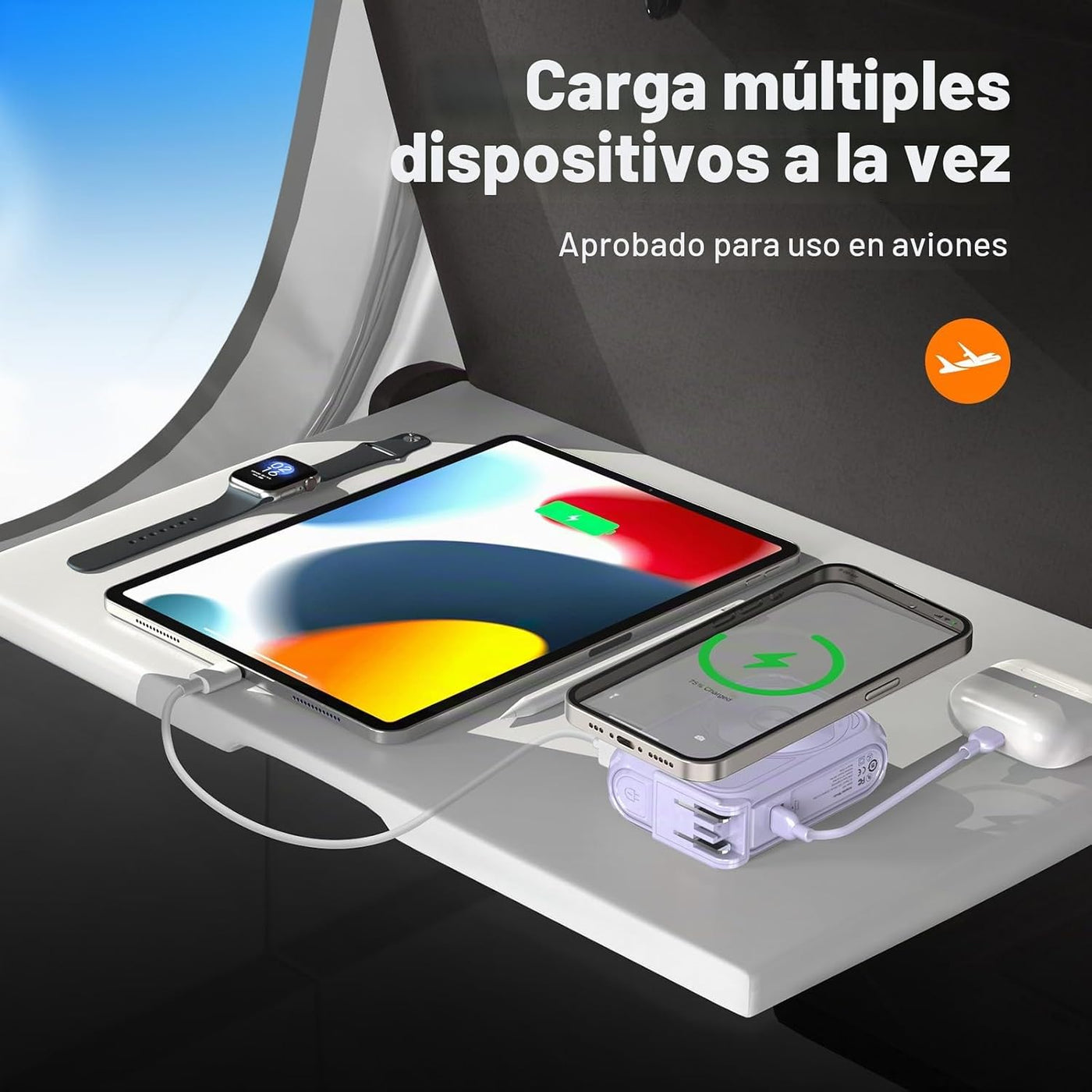 SEANCHEER Cargador portátil P05, banco de energía magnético, pequeñ...