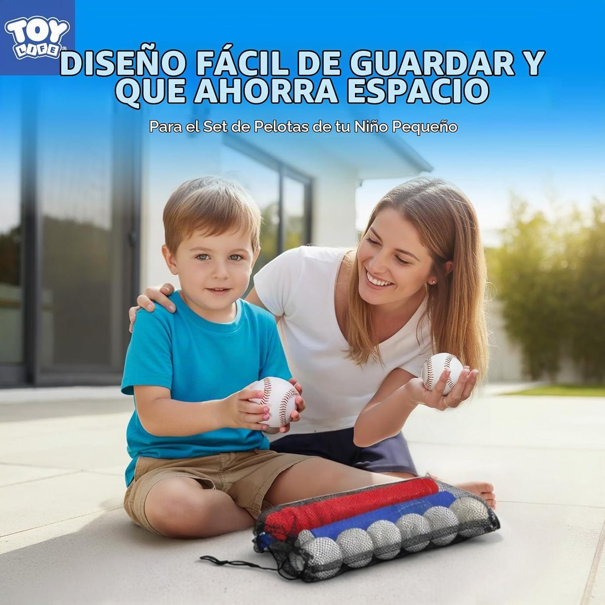 TOY Life T-Ball Set para niños de 3 a 5 años – Juego de béisbol para niños con murciélago, camiseta y 6 pelotas – Juguetes exteriores y regalo de cumpleaños para niños de 3, 4, 5, 6, 7, 8 años