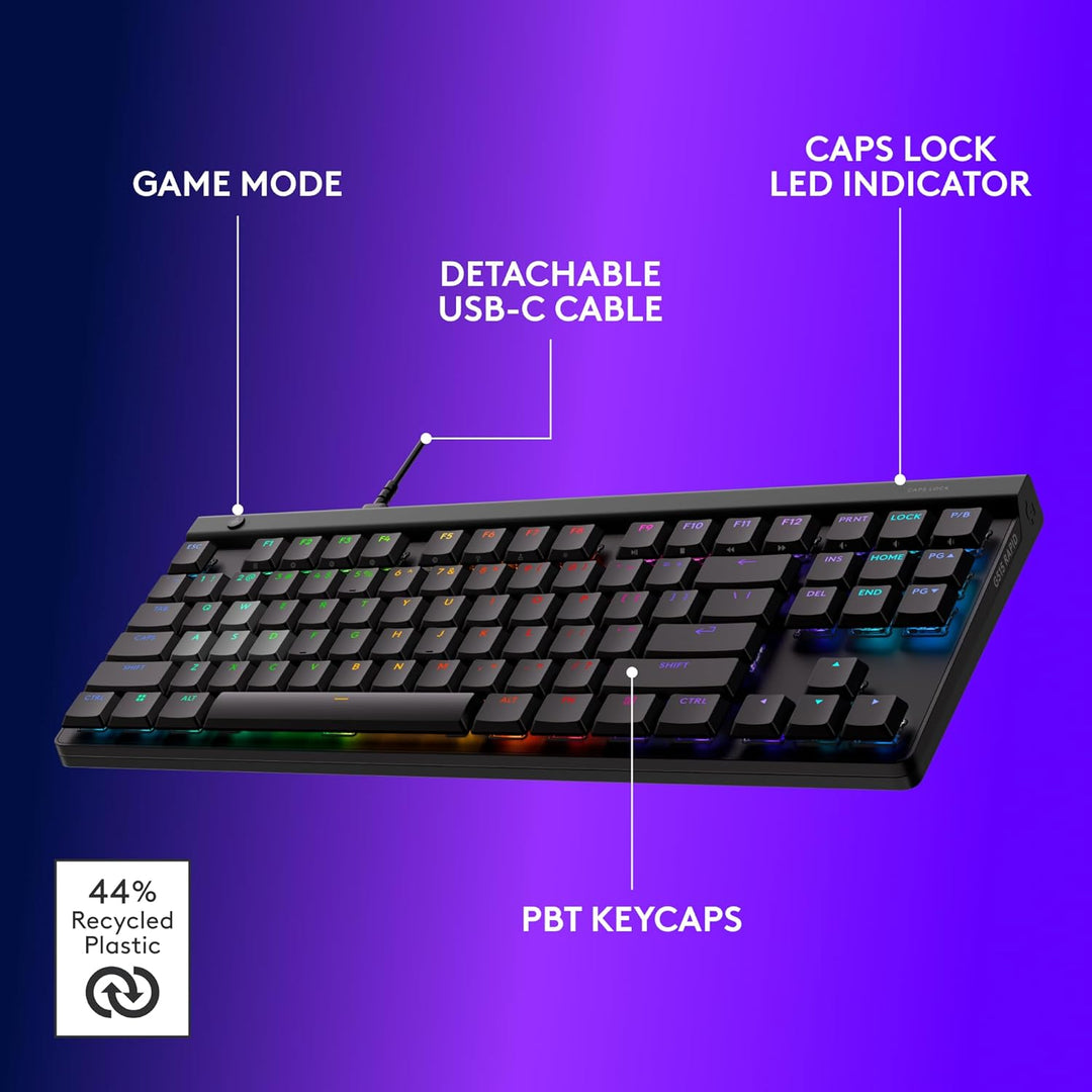 Logitech G 515 Rapid TKL - Teclado para juegos con cable de bajo pe...