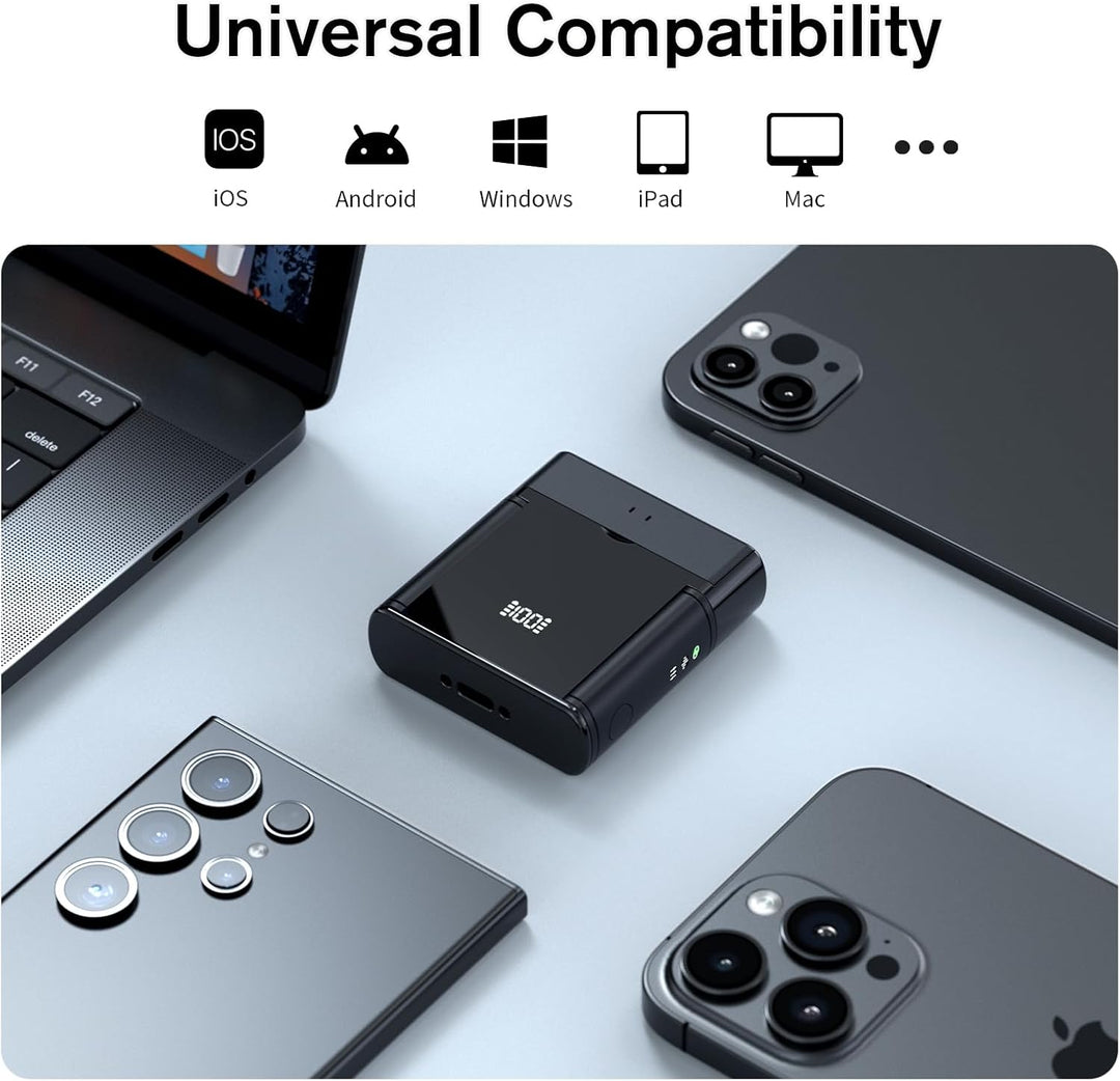 Rythflo Micrófono Lavalier inalámbrico para iPhone\/Android\/iPad (...