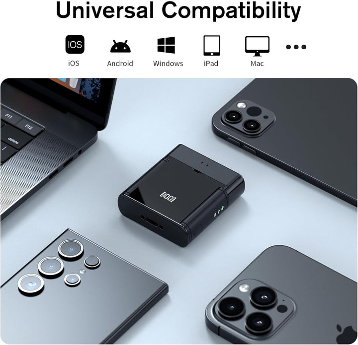 Rythflo Micrófono Lavalier inalámbrico para iPhone\/Android\/iPad (...