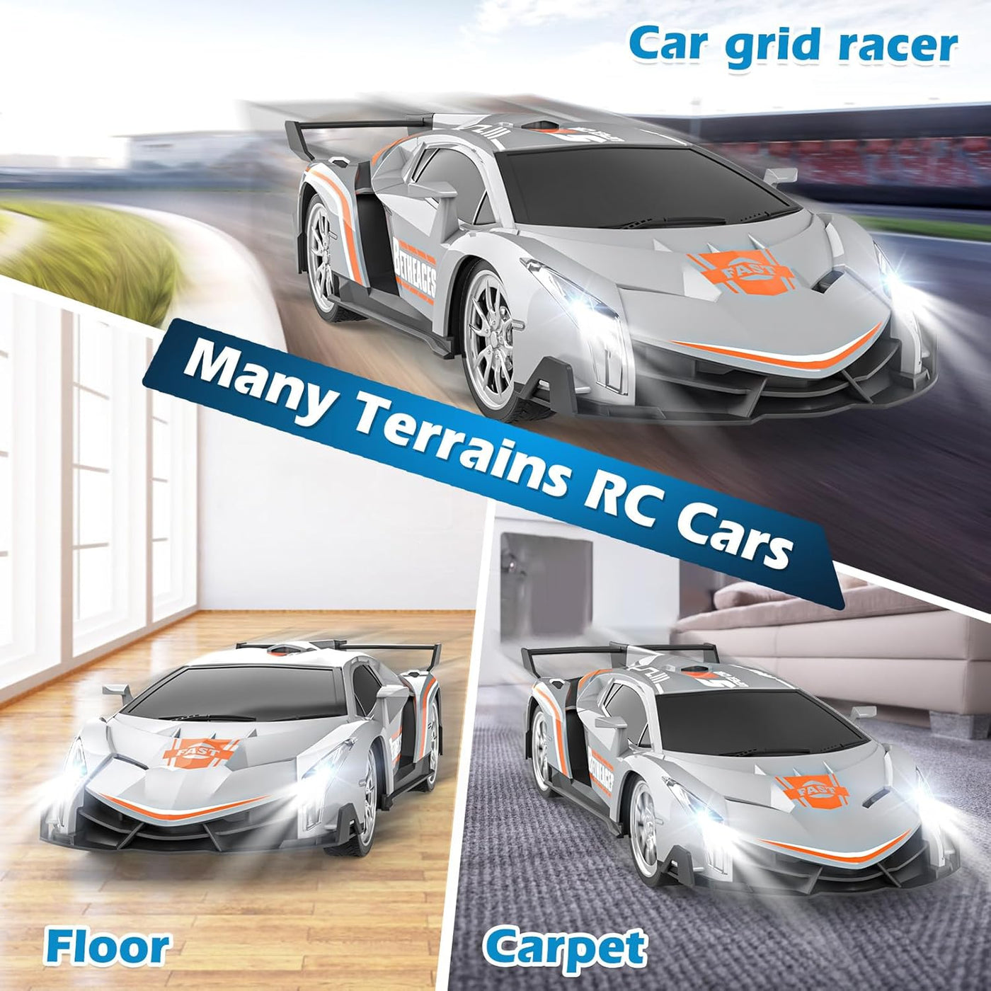 Growsland Coche de control remoto RC Cars regalos de Navidad juguet...