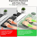 Combo de teclado y mouse inalámbricos, teclas de onda ergonómicas 2.4G