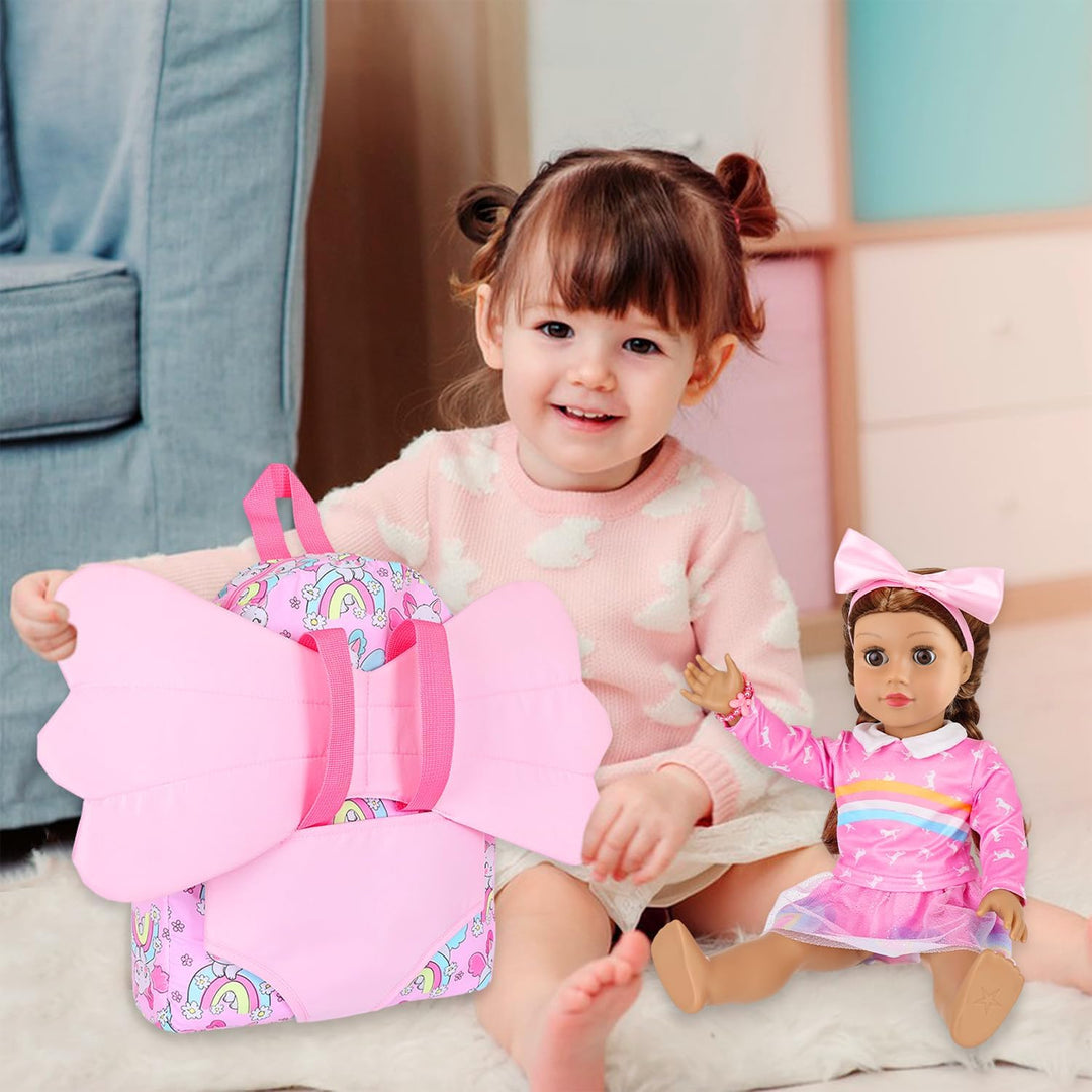 Ecore Fun Juego de mochila para muñecas de 18 pulgadas, 6 piezas de...