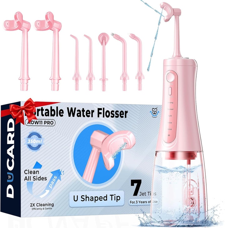 DUCARD Irrigador dental inalámbrico para dientes, boquilla en forma...