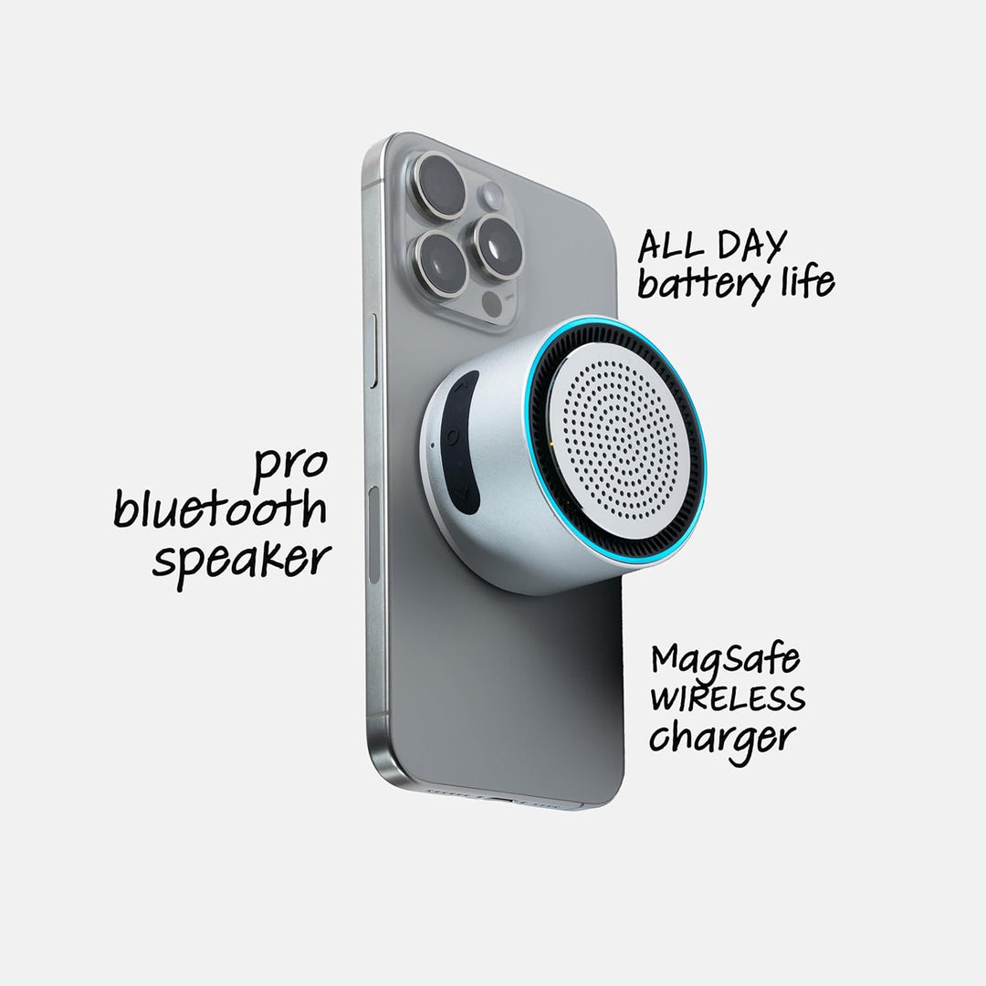 MagSound MagBeat Altavoz Bluetooth con cargador inalámbrico magnéti...