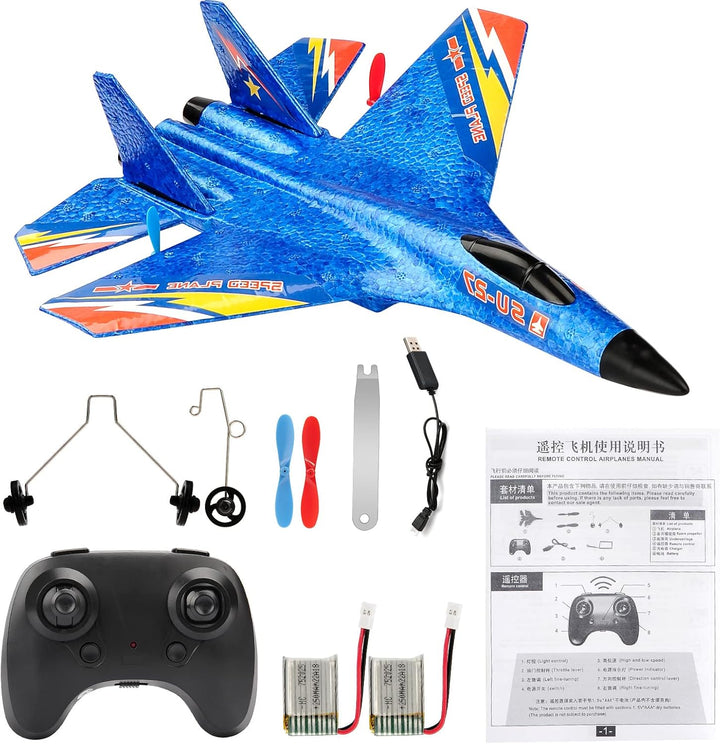 RoofWorld Planeadores de gravedad SU27 RC Avión de control remoto A...
