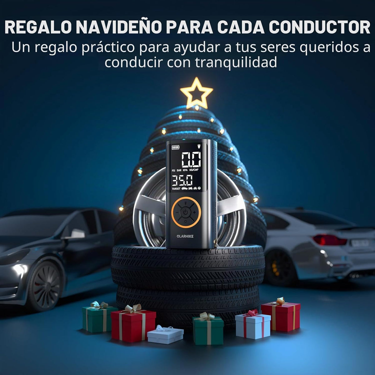 OlarHike Compresor de aire portátil para inflador de neumáticos, si...