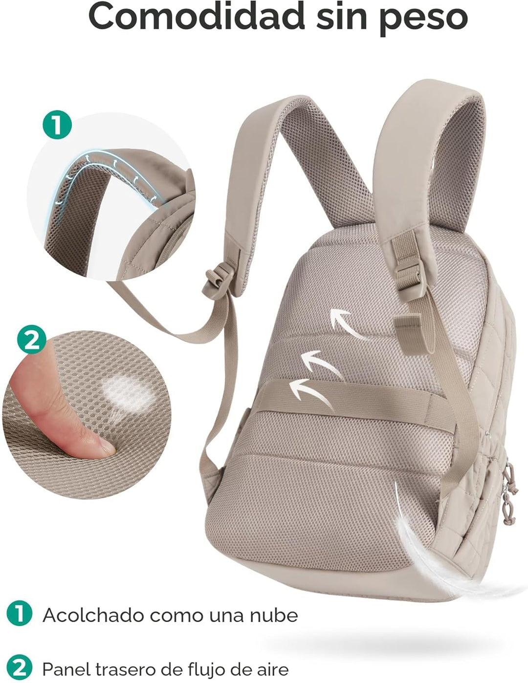 BAGSMART - Mochila para portátil universitaria, mochila de viaje pa...