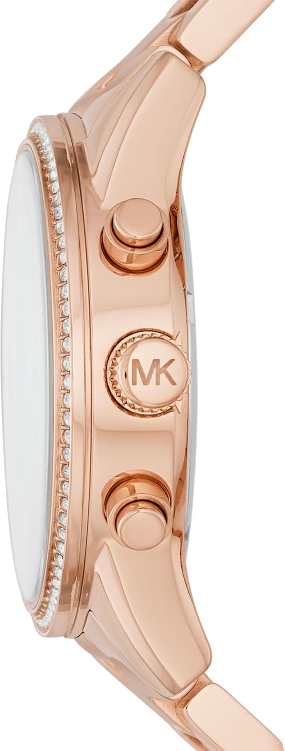 Michael Kors Bryant - Reloj cronógrafo para mujer de acero inoxidable y cristal pavé